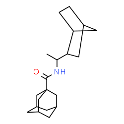 ChemSpider 2D Image | N-[1-(Bicyclo[2.2.1]hept-2-yl)ethyl]-1-adamantanecarboxamide | C20H31NO