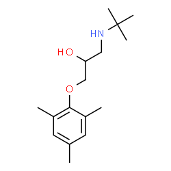 ChemSpider 2D Image | 1-(Mesityloxy)-3-[(2-methyl-2-propanyl)amino]-2-propanol | C16H27NO2