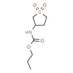 ChemSpider 2D Image | Propyl (1,1-dioxidotetrahydro-3-thiophenyl)carbamate | C8H15NO4S