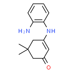 ChemSpider 2D Image | 3-(2-Amino-phenylamino)-5,5-dimethyl-cyclohex-2-enone | C14H18N2O