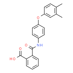 ChemSpider 2D Image | 2-{[4-(3,4-Dimethylphenoxy)phenyl]carbamoyl}benzoic acid | C22H19NO4