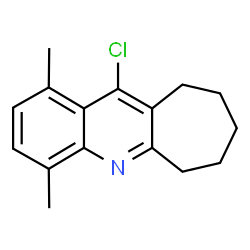 ChemSpider 2D Image | 11-Chloro-1,4-dimethyl-7,8,9,10-tetrahydro-6H-cyclohepta[b]quinoline | C16H18ClN