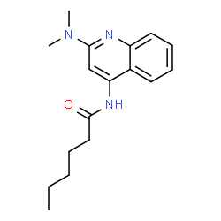 ChemSpider 2D Image | N-[2-(Dimethylamino)-4-quinolinyl]hexanamide | C17H23N3O