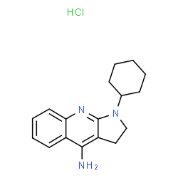 ChemSpider 2D Image | 1-Cyclohexyl-2,3-dihydro-1H-pyrrolo[2,3-b]quinolin-4-amine hydrochloride (1:1) | C17H22ClN3