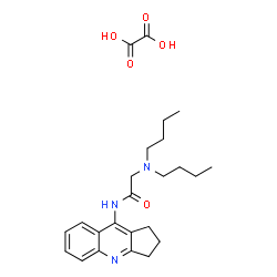 ChemSpider 2D Image | N~2~,N~2~-Dibutyl-N-(2,3-dihydro-1H-cyclopenta[b]quinolin-9-yl)glycinamide ethanedioate (1:1) | C24H33N3O5