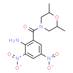 ChemSpider 2D Image | (2-Amino-3,5-dinitrophenyl)(2,6-dimethyl-4-morpholinyl)methanone | C13H16N4O6