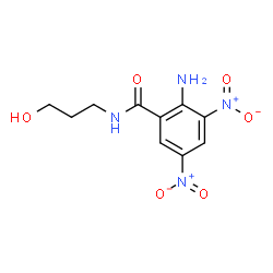 ChemSpider 2D Image | 2-Amino-N-(3-hydroxypropyl)-3,5-dinitrobenzamide | C10H12N4O6