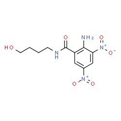 ChemSpider 2D Image | 2-Amino-N-(4-hydroxybutyl)-3,5-dinitrobenzamide | C11H14N4O6
