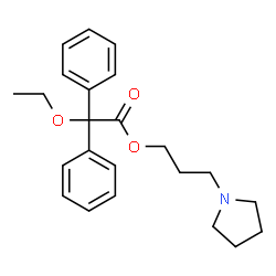 ChemSpider 2D Image | 3-(1-Pyrrolidinyl)propyl ethoxy(diphenyl)acetate | C23H29NO3