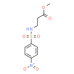 ChemSpider 2D Image | Methyl N-[(4-nitrophenyl)sulfonyl]-beta-alaninate | C10H12N2O6S