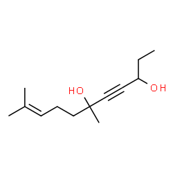 ChemSpider 2D Image | 6,10-Dimethyl-9-undecen-4-yne-3,6-diol | C13H22O2