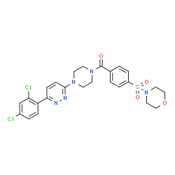 ChemSpider 2D Image | {4-[6-(2,4-Dichlorophenyl)-3-pyridazinyl]-1-piperazinyl}[4-(4-morpholinylsulfonyl)phenyl]methanone | C25H25Cl2N5O4S