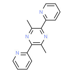 ChemSpider 2D Image | 2,5-Dimethyl-3,6-di(2-pyridinyl)pyrazine | C16H14N4