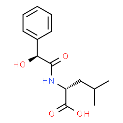 ChemSpider 2D Image | N-[(2S)-2-Hydroxy-2-phenylacetyl]-D-leucine | C14H19NO4