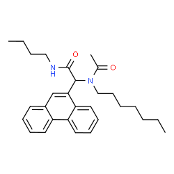 ChemSpider 2D Image | 2-[Acetyl(heptyl)amino]-N-butyl-2-(9-phenanthryl)acetamide | C29H38N2O2