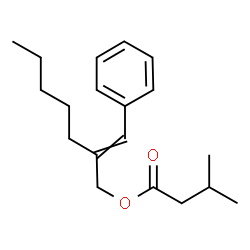 ChemSpider 2D Image | 2-Benzylideneheptyl 3-methylbutanoate | C19H28O2