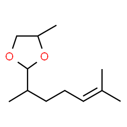 ChemSpider 2D Image | 2-(1,5-Dimethyl-4-hexenyl)-4-methyl-1,3-dioxolane | C12H22O2