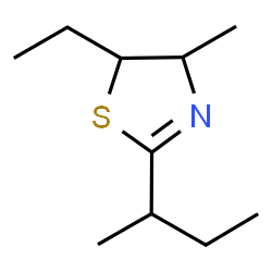 ChemSpider 2D Image | 2-sec-Butyl-5-ethyl-4-methyl-4,5-dihydrothiazole | C10H19NS