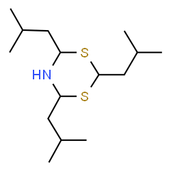 ChemSpider 2D Image | 2,4,6-Triisobutyl-1,3,5-dithiazinane | C15H31NS2