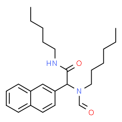 ChemSpider 2D Image | 2-[Formyl(hexyl)amino]-2-(2-naphthyl)-N-pentylacetamide | C24H34N2O2