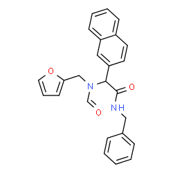 ChemSpider 2D Image | N-Benzyl-2-[formyl(2-furylmethyl)amino]-2-(2-naphthyl)acetamide | C25H22N2O3