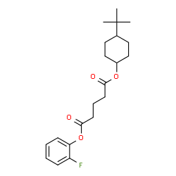 ChemSpider 2D Image | 2-Fluorophenyl 4-(2-methyl-2-propanyl)cyclohexyl glutarate | C21H29FO4