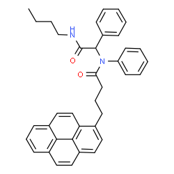 ChemSpider 2D Image | N-[2-(Butylamino)-2-oxo-1-phenylethyl]-N-phenyl-4-(1-pyrenyl)butanamide | C38H36N2O2