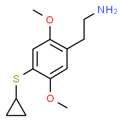 ChemSpider 2D Image | 4-(CYCLOPROPYLTHIO)-2,5-DIMETHOXYPHENETHYLAMINE | C13H19NO2S