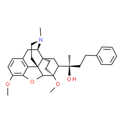 ChemSpider 2D Image | 2-(3,6-Dimethoxy-17-methyl-18,19-dihydro-4,5-epoxy-6,14-ethenomorphinan-7-yl)-4-phenyl-2-butanol | C31H39NO4