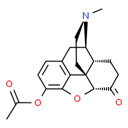 ChemSpider 2D Image | (5alpha)-17-Methyl-6-oxo-4,5-epoxymorphinan-3-yl acetate | C19H21NO4