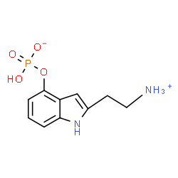 ChemSpider 2D Image | 2-(2-Ammonioethyl)-1H-indol-4-yl hydrogen phosphate | C10H13N2O4P