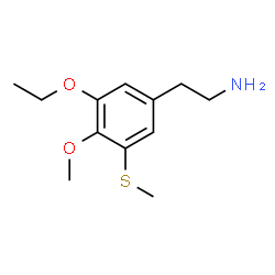 ChemSpider 2D Image | 2-[3-Ethoxy-4-methoxy-5-(methylsulfanyl)phenyl]ethanamine | C12H19NO2S