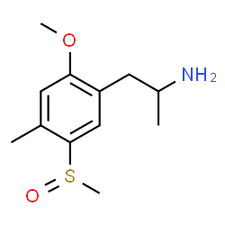 ChemSpider 2D Image | 1-[2-Methoxy-4-methyl-5-(methylsulfinyl)phenyl]-2-propanamine | C12H19NO2S