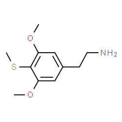 ChemSpider 2D Image | 2-[3,5-Dimethoxy-4-(methylsulfanyl)phenyl]ethanamine | C11H17NO2S