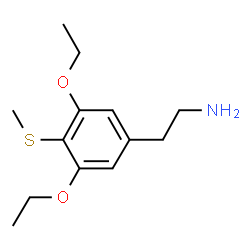 ChemSpider 2D Image | 2-[3,5-Diethoxy-4-(methylsulfanyl)phenyl]ethanamine | C13H21NO2S