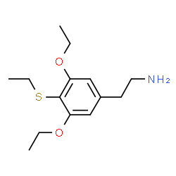 ChemSpider 2D Image | 2-[3,5-Diethoxy-4-(ethylsulfanyl)phenyl]ethanamine | C14H23NO2S
