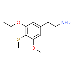 ChemSpider 2D Image | 2-[3-Ethoxy-5-methoxy-4-(methylsulfanyl)phenyl]ethanamine | C12H19NO2S