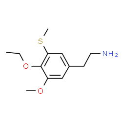 ChemSpider 2D Image | 2-[4-Ethoxy-3-methoxy-5-(methylsulfanyl)phenyl]ethanamine | C12H19NO2S
