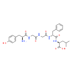 ChemSpider 2D Image | L-Tyrosylglycylglycylphenylalanyl-L-leucine | C28H37N5O7