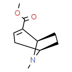 ChemSpider 2D Image | Methyl (1R,5R)-8-methyl-8-azabicyclo[3.2.1]oct-2-ene-2-carboxylate | C10H15NO2