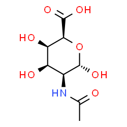 ChemSpider 2D Image | 2-Acetamido-2-deoxy-alpha-D-talopyranuronic acid | C8H13NO7