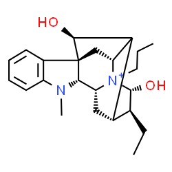 ChemSpider 2D Image | (3beta,5alpha,7alpha,16xi,17S,21alpha)-17,21-Dihydroxy-4-propylajmalan-4-ium | C23H33N2O2