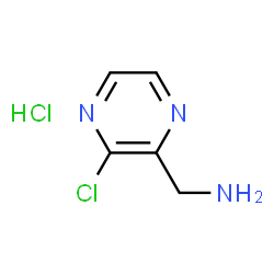 ChemSpider 2D Image | 1-(3-Chloro-2-pyrazinyl)methanamine hydrochloride (1:1) | C5H7Cl2N3
