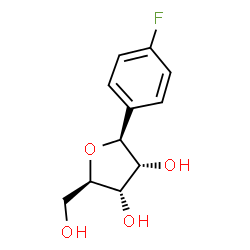 ChemSpider 2D Image | (1S)-1,4-Anhydro-1-(4-fluorophenyl)-D-ribitol | C11H13FO4