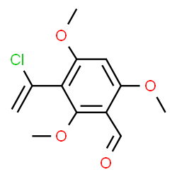 ChemSpider 2D Image | 3-(1-Chlorovinyl)-2,4,6-trimethoxybenzaldehyde | C12H13ClO4