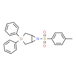 ChemSpider 2D Image | 6-[(4-Methylphenyl)sulfonyl]-3,3-diphenyl-6-aza-3-silabicyclo[3.1.0]hexane | C23H23NO2SSi