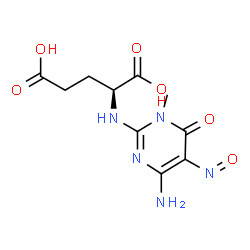 ChemSpider 2D Image | N-(4-Amino-1-methyl-5-nitroso-6-oxo-1,6-dihydro-2-pyrimidinyl)-L-glutamic acid | C10H13N5O6