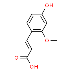 ChemSpider 2D Image | 3-(4-Hydroxy-2-methoxy-phenyl)-acrylic acid | C10H10O4