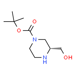 ChemSpider 2D Image | (R)-1-BOC-3-(Hydroxymethyl)piperazine | C10H20N2O3