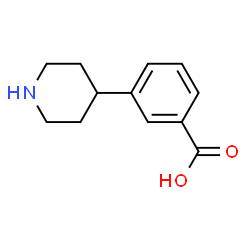 ChemSpider 2D Image | 3-(4-Piperidinyl)benzoic acid | C12H15NO2